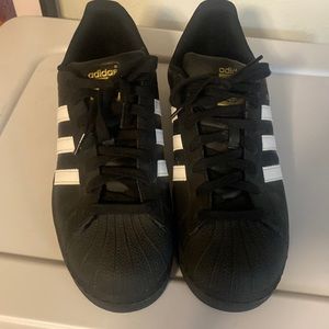Adidas superstar black shoes